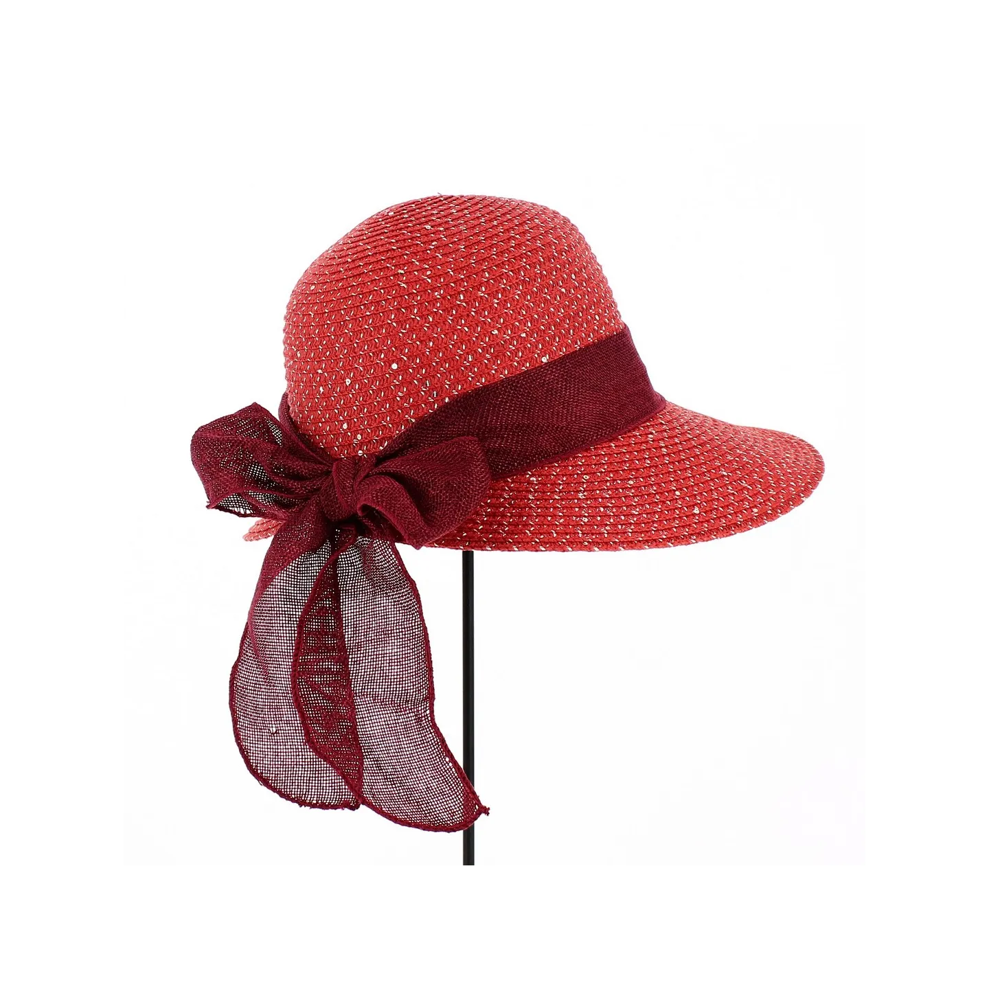 Tabatha Cap Large Red Visor - Traclet