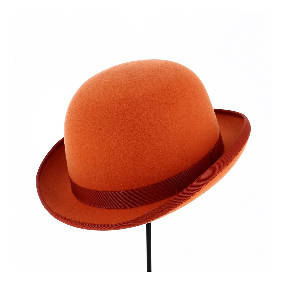 Jones Chapeau en feutre orange clair-noir motif l\u00e9opard style d\u00e9contract\u00e9 Accessoires Chapeaux Chapeaux en feutre 