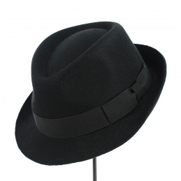 Cyril Black Felt Trilby Hat - Traclet