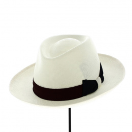Chapeau Fedora Panama Cuenca Blanc - Traclet