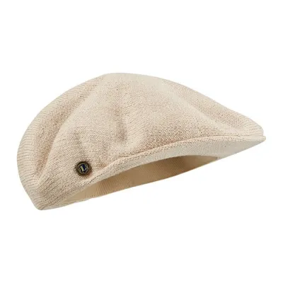Basque Summer Beret Serra Cotton Beige - Laulhère