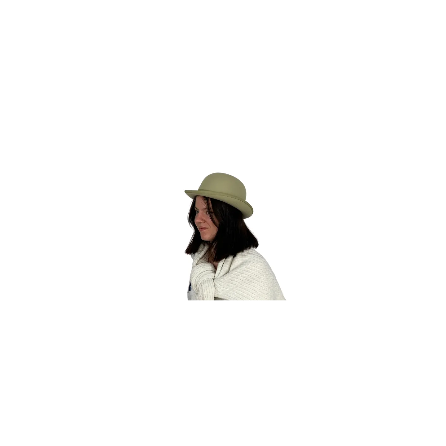 Melon Alico Wool Felt Hat Lime Green - Traclet