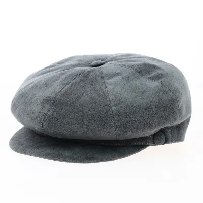 Casquette Gavroche Herman en Alcantara Grise - Traclet