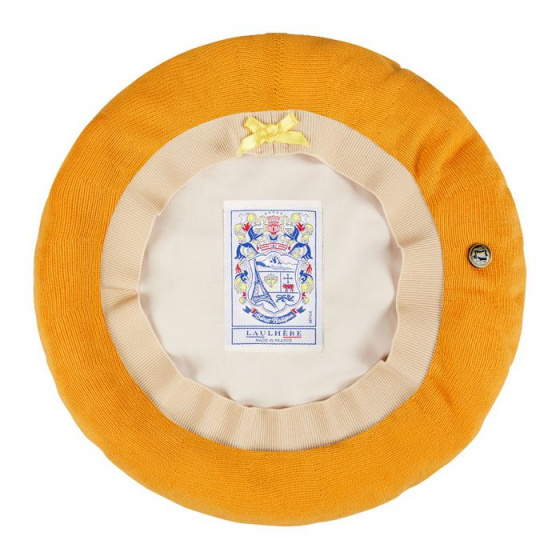 Summer Pluma Orange Cotton Beret - Heritage by Laulhère