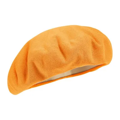 Summer Pluma Orange Cotton Beret - Heritage by Laulhère