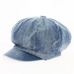 Cap Gavroche Gabi Jean Effect Light Blue - Traclet