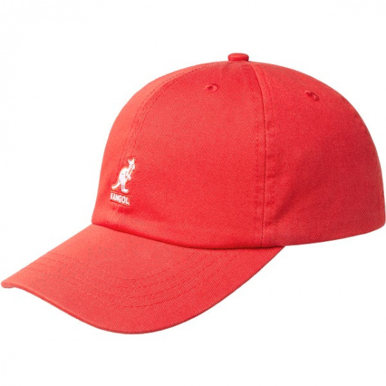 Washed Baseball Cap Cotton Red - Kangol