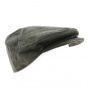 Falk Dark Brown Leather Flat Cap - Traclet