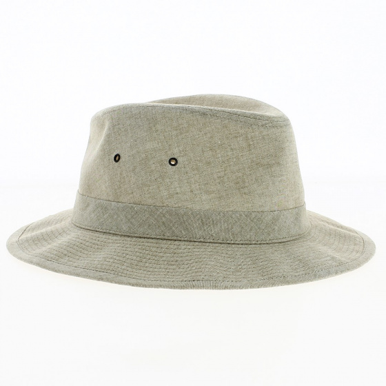 Safari Hat Hamilton Chambray Cotton Light Beige - Crambes