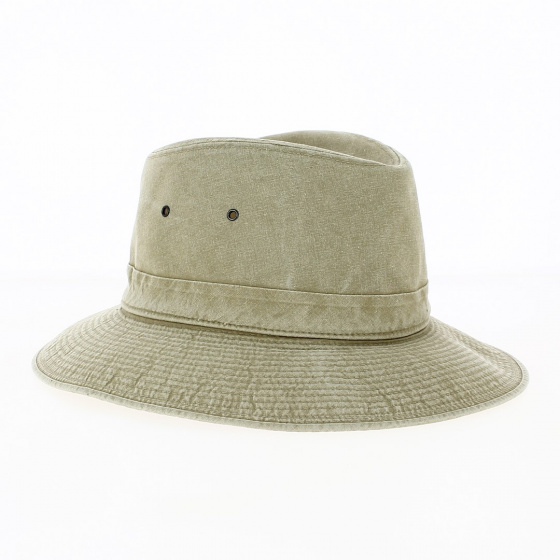 Chapeau Safari Durban Grignan Coton Beige - Crambes Chapeau Safari Durban Grignan Coton Beige - Crambes