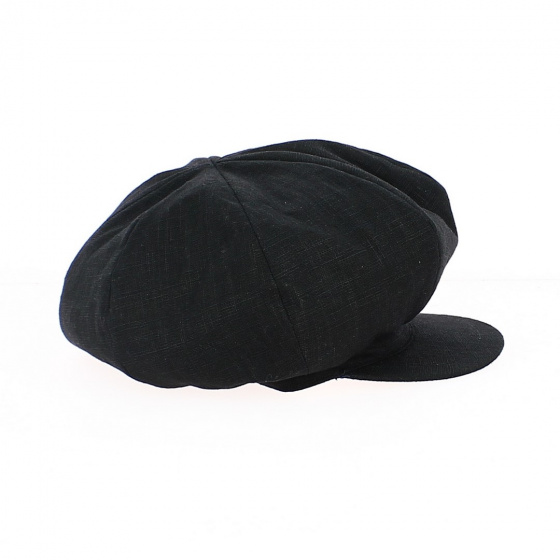 Casquette Gavroche Rasta Lin Noire - Mtm
