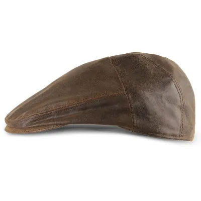 Leather Oxford Flat Cap - Scippis - Traclet