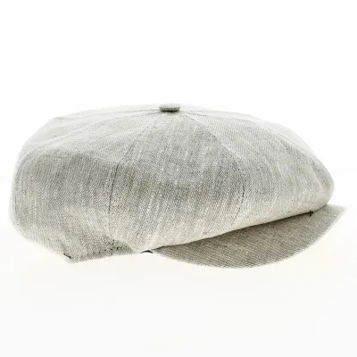 Casquette 8 Côtes Bristol en Lin Beige - Marone