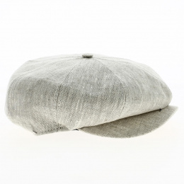 Beige Linen Bristol 8 Rib Cap - Marone