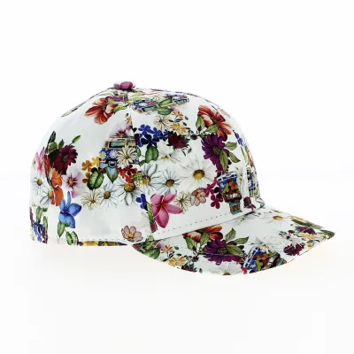 Casquette Baseball Paolo en Coton à Motifs Fleuris - Fléchet