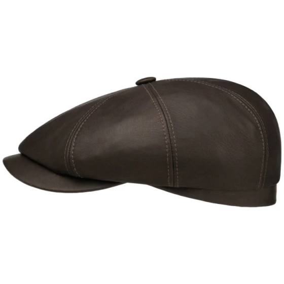 Hatteras Deery Cap Brown Leather - Stetson