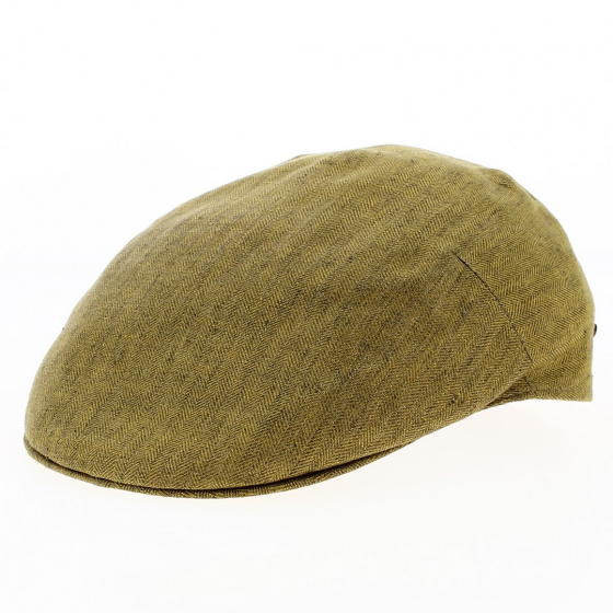 Quento Herringbone Flat Cap Mustard Yellow - Alfonso d'Este