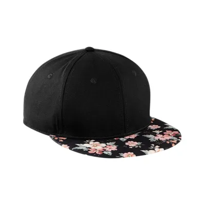 Flat Peak Graphic Peak Snapback Cap Reference: 16222 | Traclet Hat Shop