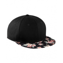 Flat Peak Graphic Peak Snapback Cap