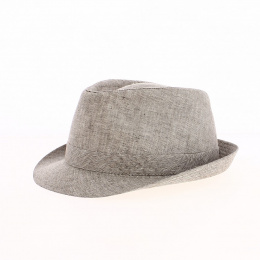 Trilby Aby Hat in Beige Linen - Traclet