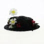 Black Straw Mary Poppins Hat - Traclet