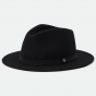 Fedora Messer Packable Black Wool Felt Hat - Brixton