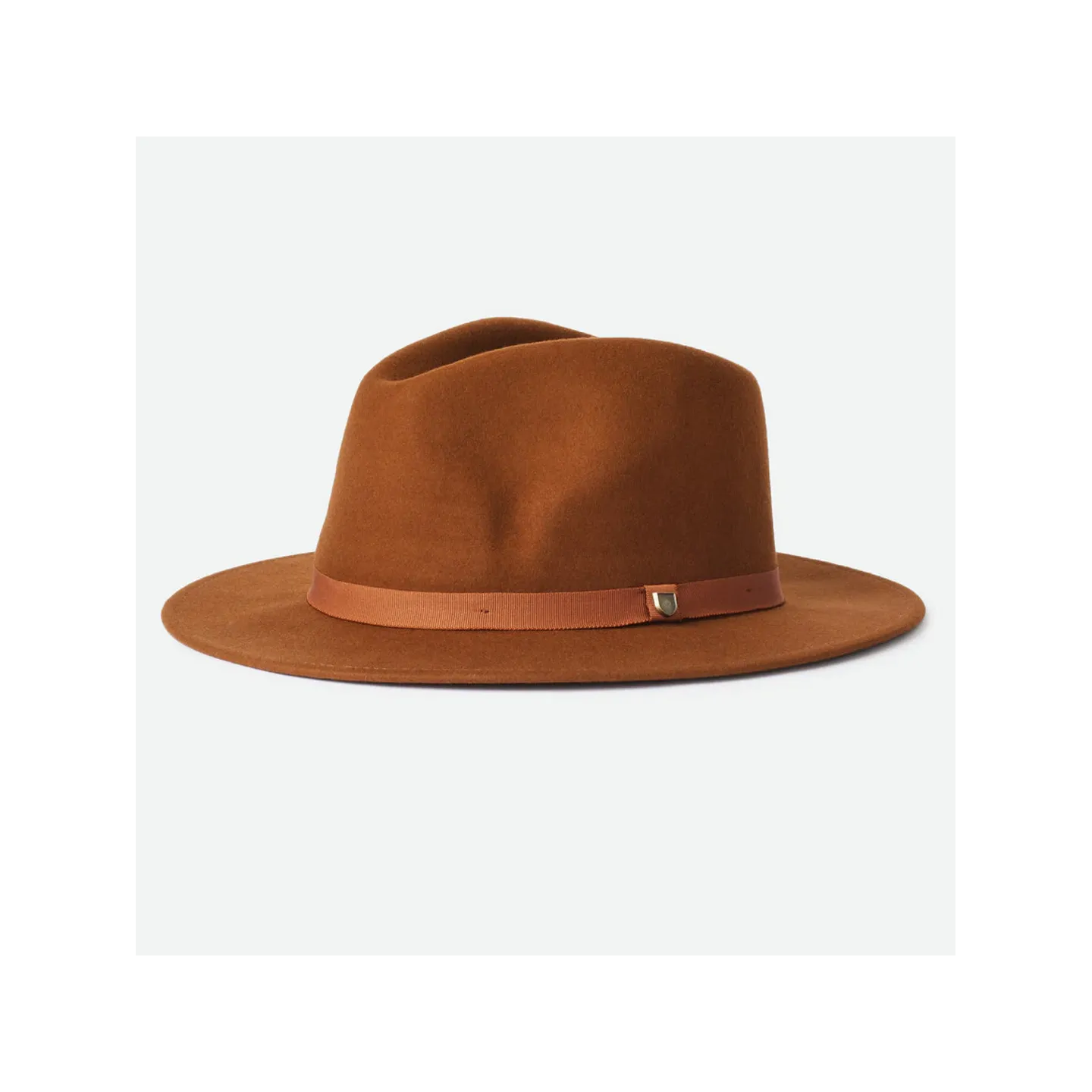 Chapeau Fedora Messer Packable Feutre Laine Marron - Brixton