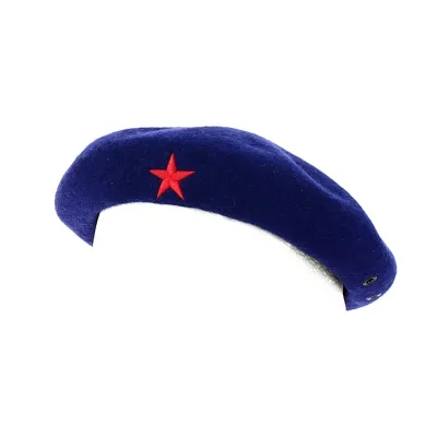 Béret Basque Che Etoile Bleu Marine - Traclet