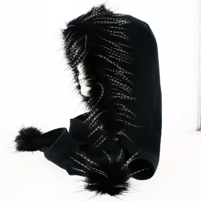 Capuche Jacqueline Polaire Noir - Traclet