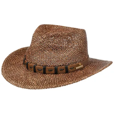 Chapeau Traveller Seagrass en Paille Naturelle Marron - Stetson