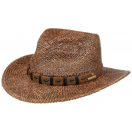 Brown Natural Straw Traveller Seagrass Hat - Stetson