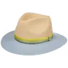 Chapeau Traveller Panama Pam Naturel et Bleu - Stetson