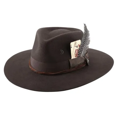 Chapeau Fedora Unconditional Feutre Chocolat - Brittoli