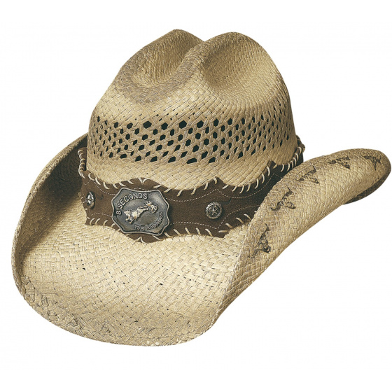 Chapeau Cowboy Ride'Em Paille Naturelle - Bullhide