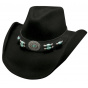 Cowboy Hat Jewel of the West Black Felt - Bullhide