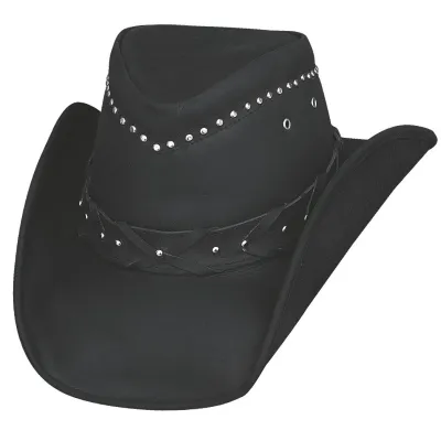 Chapeau rodéo cuir Bullhide Burnt dust noir