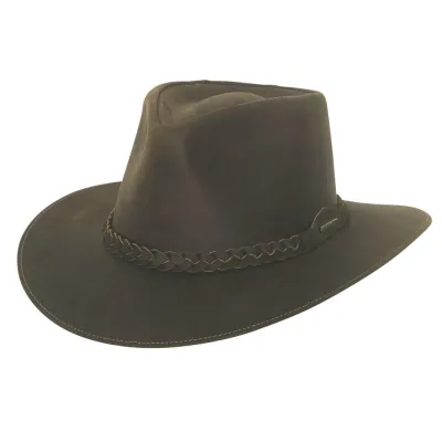 Traveller Duluth Brown Leather Hat - Bullhide