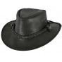 Cessnock Traveller Hat Black Leather- Bullhide