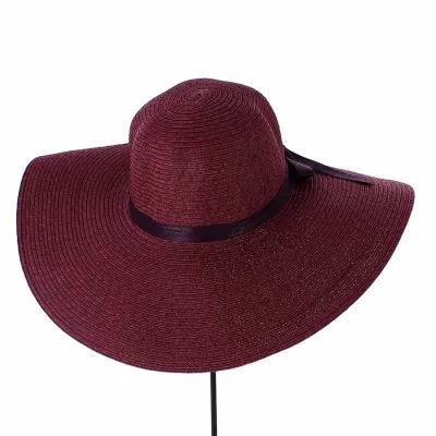 Capeline Talia Paille Papier Prune - Traclet