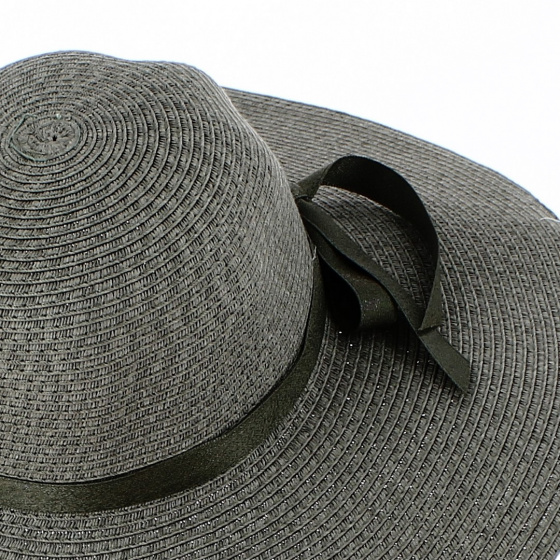 Straw Talia Grey Paper Capeline - Traclet