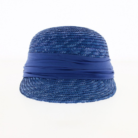 Casquette Paille Naturelle Bleue - Seeberger