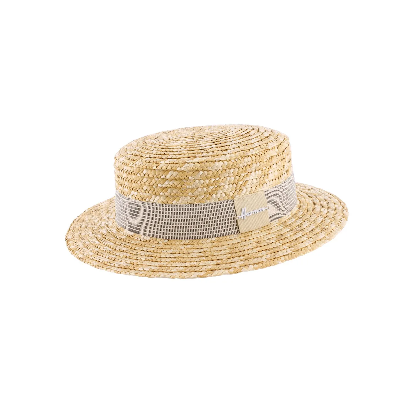 Canotier Paille Naturelle Benson - HERMAN Reference : 931 | Chapellerie Traclet