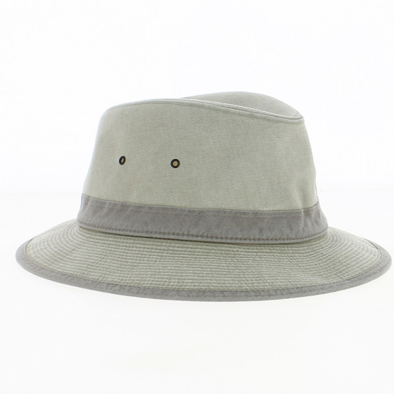 Chapeau Safari Hamilton Grignan Coton Bicolore - Crambes Chapeau Safari Hamilton Grignan Coton Bicolore - Crambes