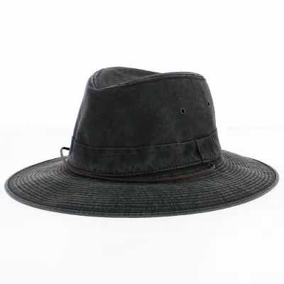 Chapeau Safari Durban Coton Noir - Crambes