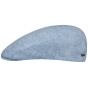 Canary Blue Linen Flat Cap - Stetson