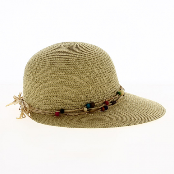 Casquette Grande Visière Ludmila Paille Papier UPF50+ - Traclet