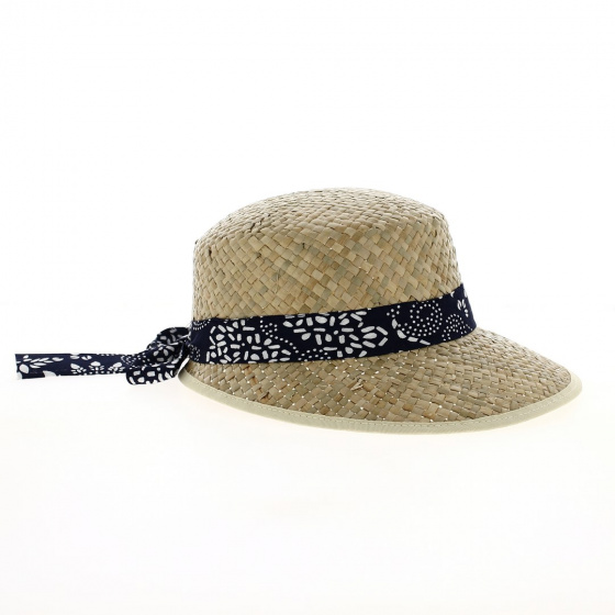 Natural Straw Lunala Visor Cap - Traclet