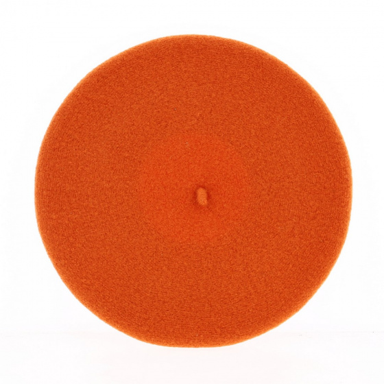Paris Wool Tangerine Beret - Heritage by Laulhère