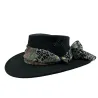 Chapeau Australien cuir femme noir - Jacaru