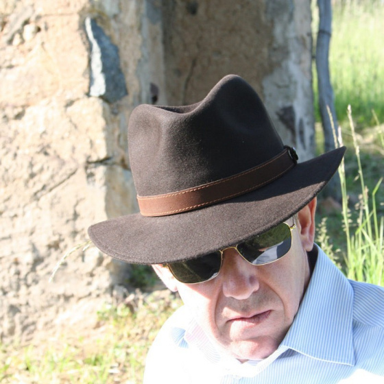 Chapeau Allegro Borsalino Rain Proof marron